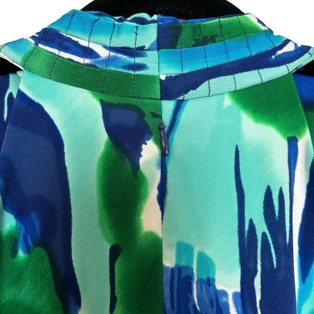 Calvin Klein Multi Colored Watercolor Look Halter Fit and Flare Dress NWT Sz. 10 - Picture 10 of 16